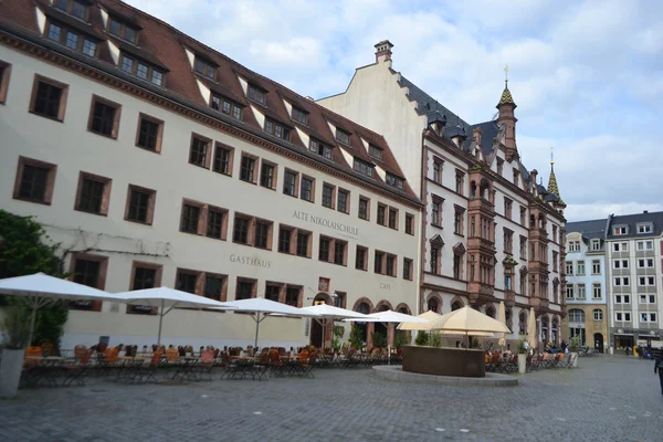 Straße im Zentrum von Leipzig — Stockfoto