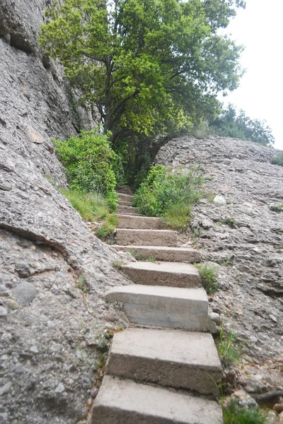 Escada de pedra em Montserrat Mountain — Fotografia de Stock