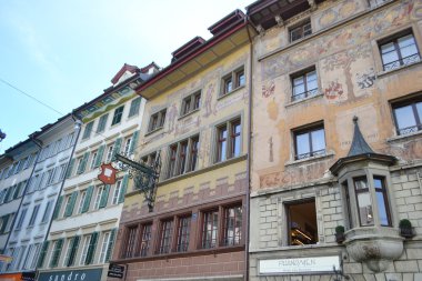 sokakta lucerne, İsviçre.