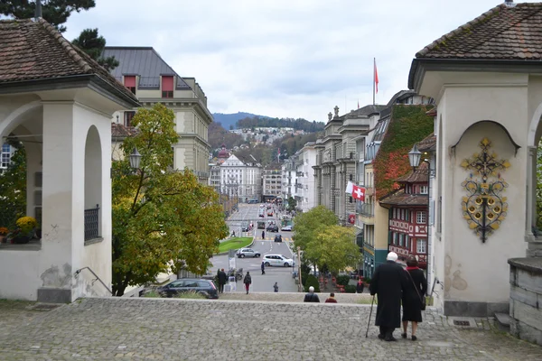 Calle en Lucerna, Suiza . — Foto de Stock