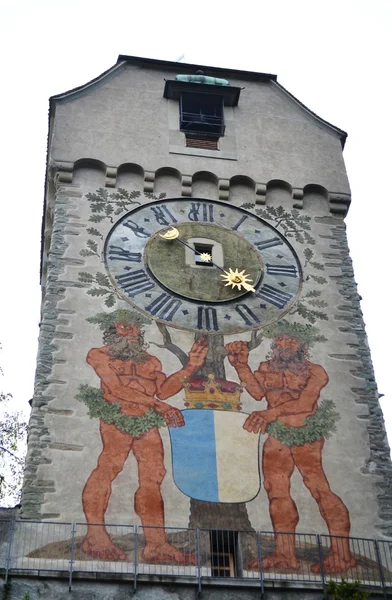 ルツェルン市壁の中世の塔. — ストック写真