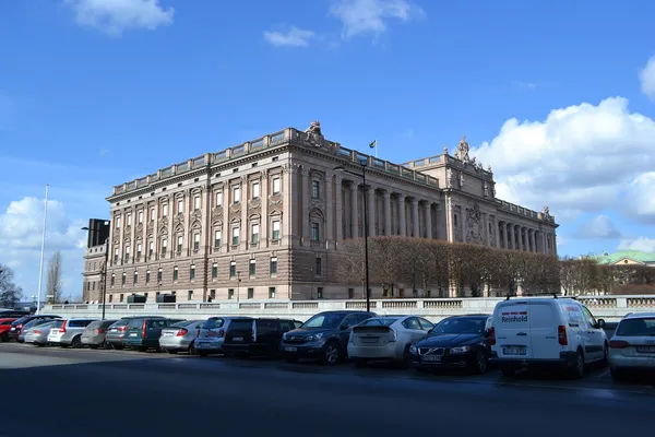 Риксдаген (Парламент Швеции) в Стокгольме . — стоковое фото