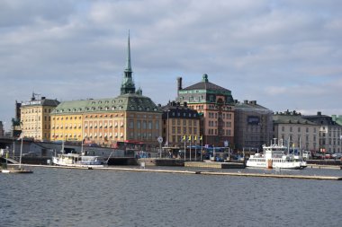 Stockholm 'de eski bir kasaba, İsveç