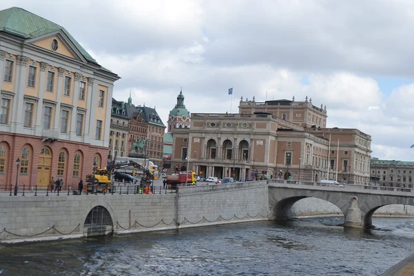 Embankment in cental part of Stockholm — Stock Photo, Image