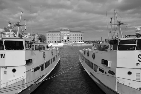 Ships in the port of Stockholm — Stock Fotó