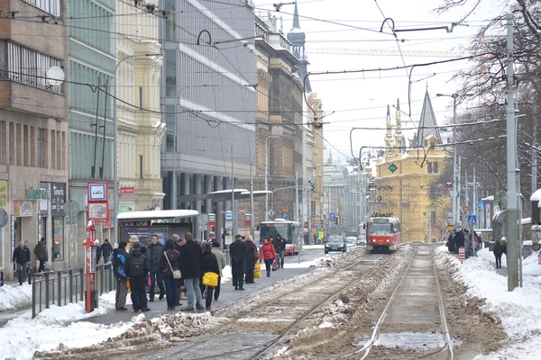 Rua no centro de Praga — Fotografia de Stock