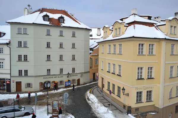 Straße im Zentrum von Prag — Stockfoto