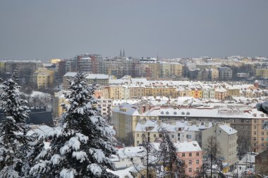Prag şehrinin manzarası