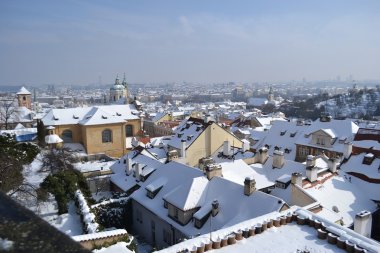 Prag Cityscape, kış