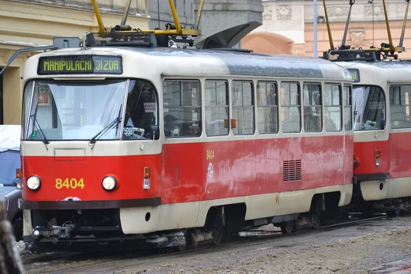 Spårvagn i Prag — Stockfoto