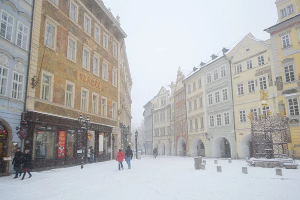 Rua no centro de Praga — Fotografia de Stock