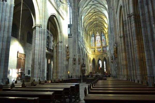 Interior of St. Vitus cathedral — Stock Photo, Image