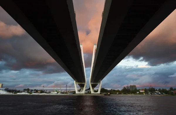 Ponte cablato a San Pietroburgo . — Foto Stock