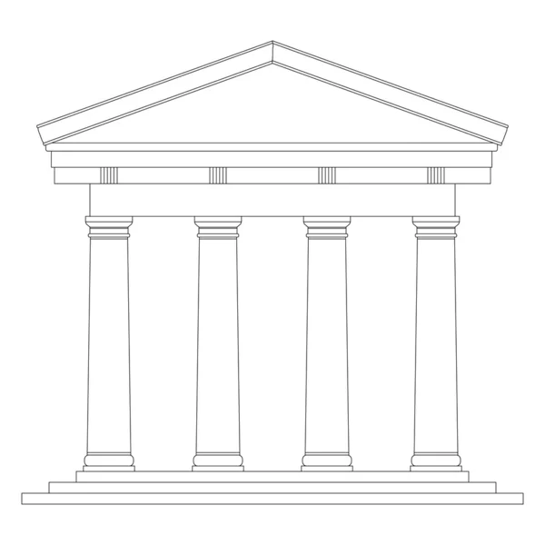 Toscaanse Romeinse tempel — Stockvector