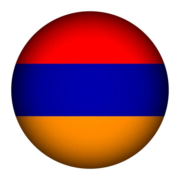 Armenien flagga knappen. — Stock vektor