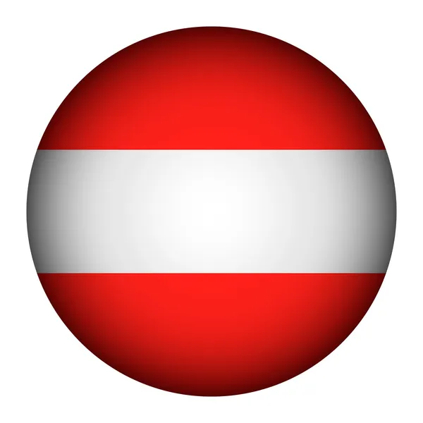 Bouton drapeau austria . — Image vectorielle