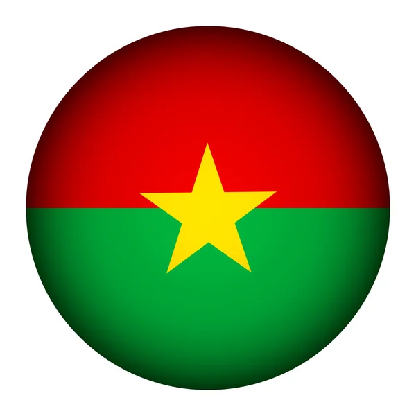 Burkina Fasos flagga knappen. — Stock vektor