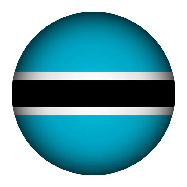 Botswana flag button. — Stock Vector