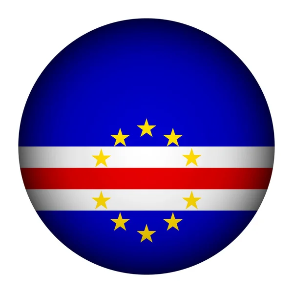 Botão bandeira de Cabo Verde . — Vetor de Stock