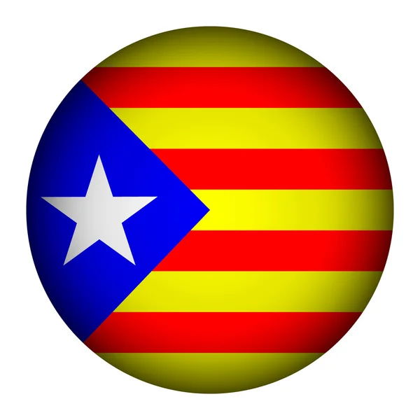 Pulsante bandiera Catalogna . — Vettoriale Stock