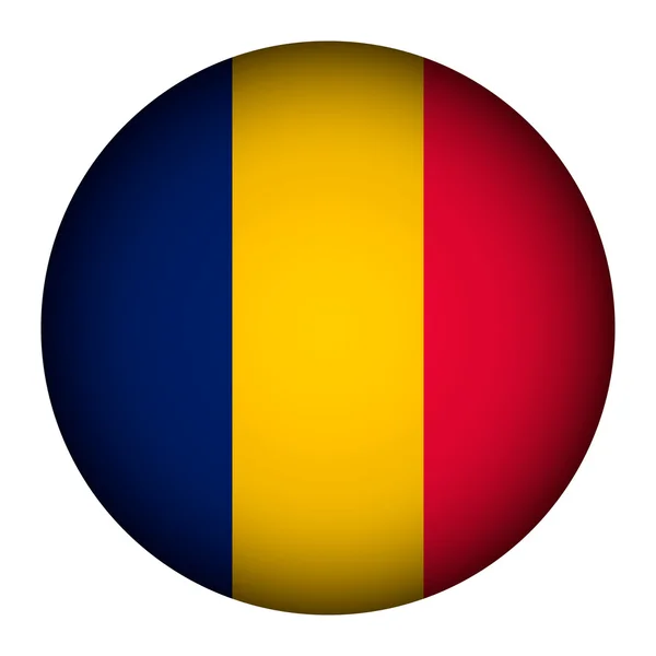 チャドの旗ボタン. — ストックベクタ