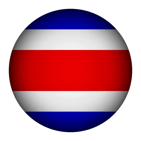 Costa Rica flag button. — Stock Vector