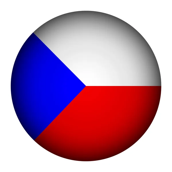 Κουμπί σημαίας Τσεχικής Δημοκρατίας. — Διανυσματικό Αρχείο