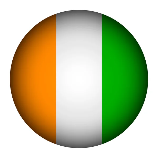 ปุ่มธงของ Cote d'Ivoire — ภาพเวกเตอร์สต็อก
