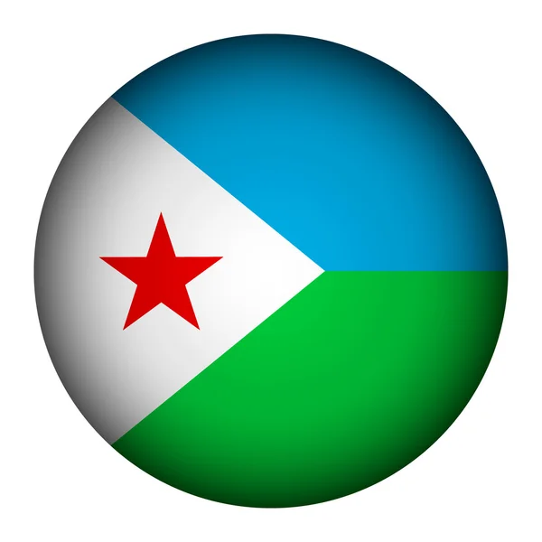 Djibouti knop markeren. — Stockvector