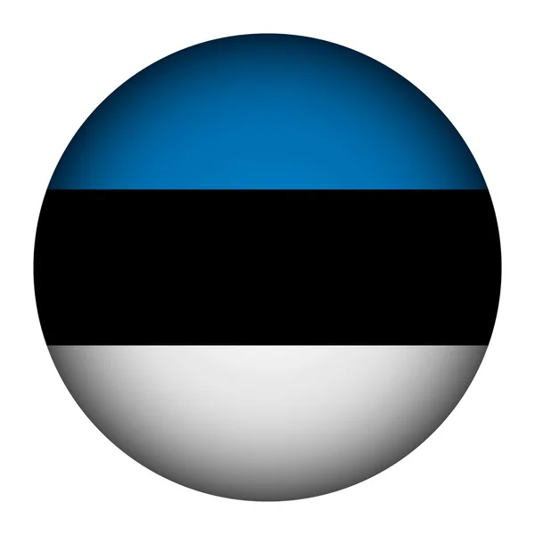 Estonya bayrağı düğmesi. — Stok Vektör