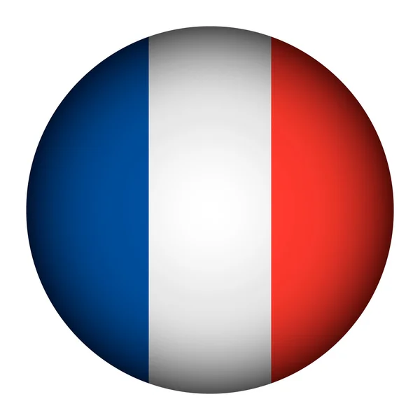 Кнопка флага Франции. — стоковый вектор