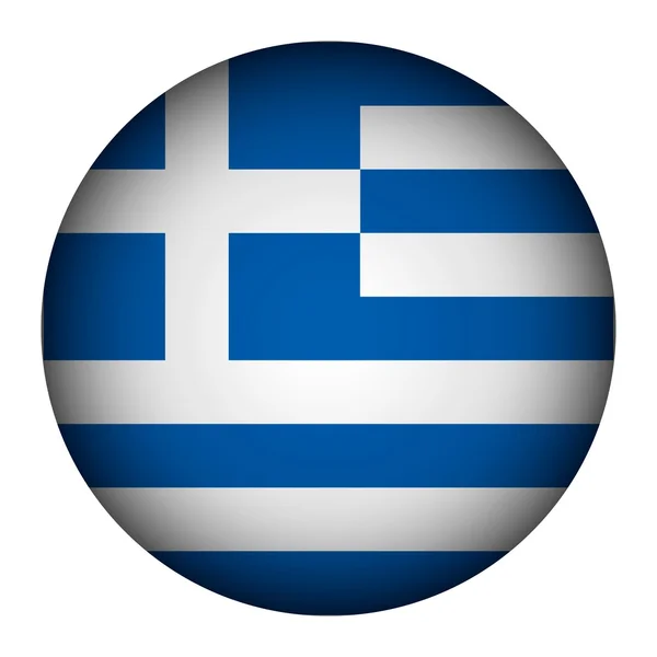 Greece flag button. — Stock Vector