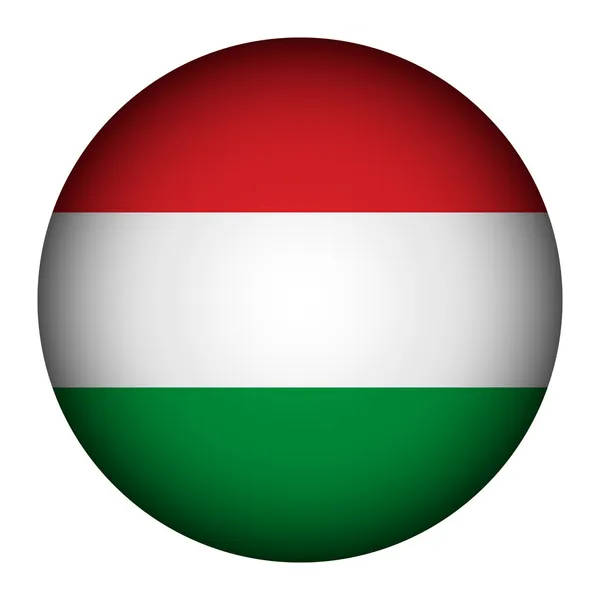 Tlačítko příznak Maďarsko. — Stockový vektor