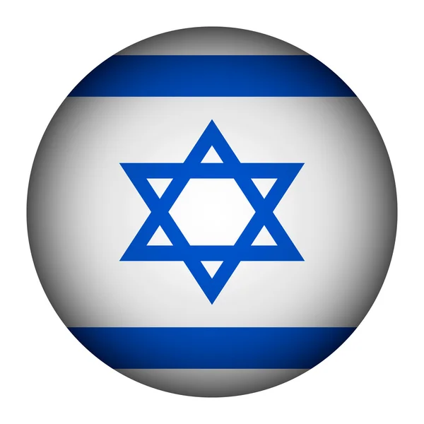 Israel botón de la bandera . — Archivo Imágenes Vectoriales
