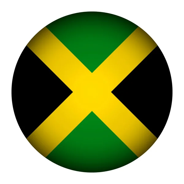 Jamaica flagga knappen. — Stock vektor