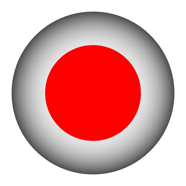 Japan flag button. — Stock Vector