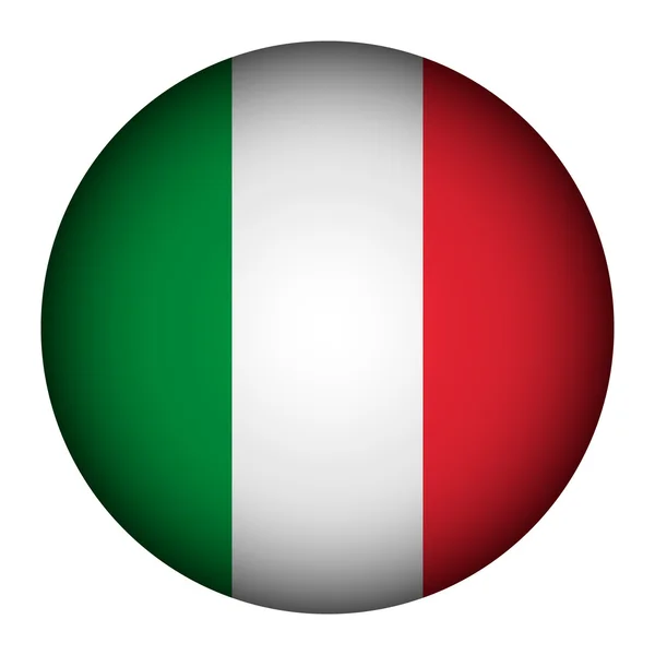 Bouton drapeau italie . — Image vectorielle