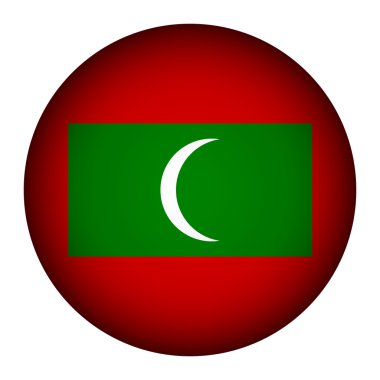 Maldivler bayrağı düğmesi.