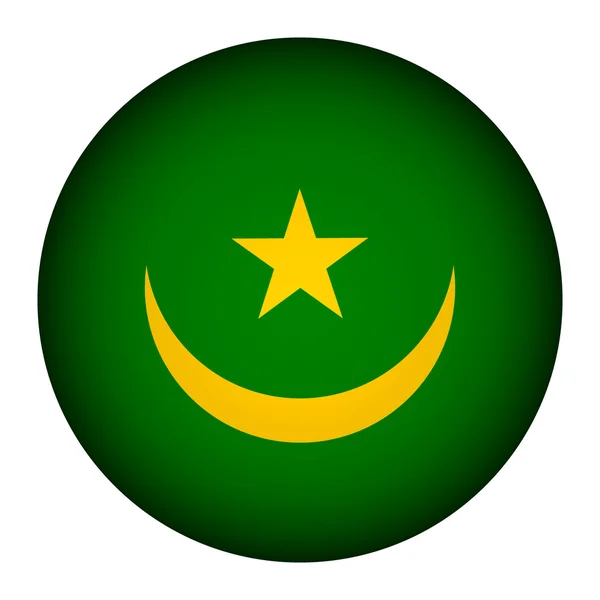 Κουμπί "σημαία" Μαυριτανία. — Διανυσματικό Αρχείο