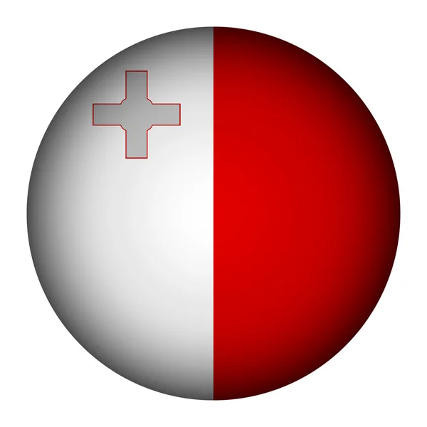 Botão bandeira malta . — Vetor de Stock