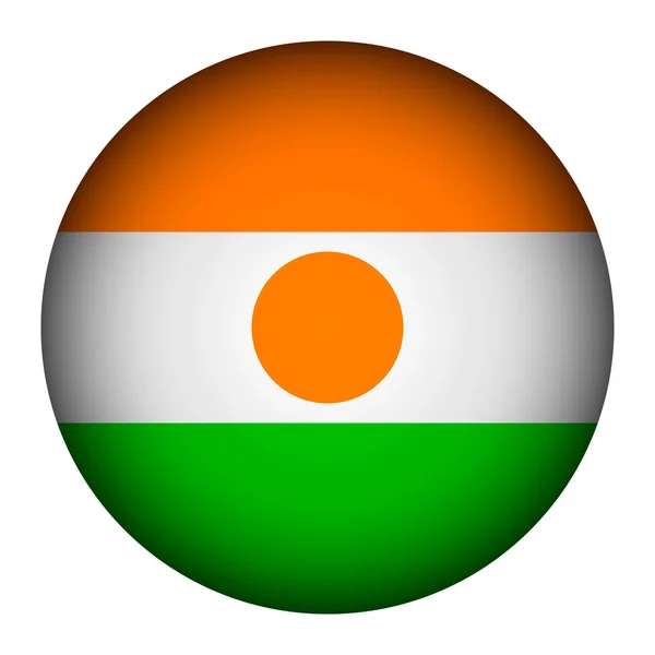 Κουμπί σημαία του Νίγηρα. — Διανυσματικό Αρχείο