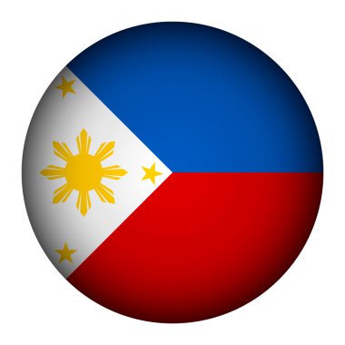 Filipinler bayrağı düğmesi.