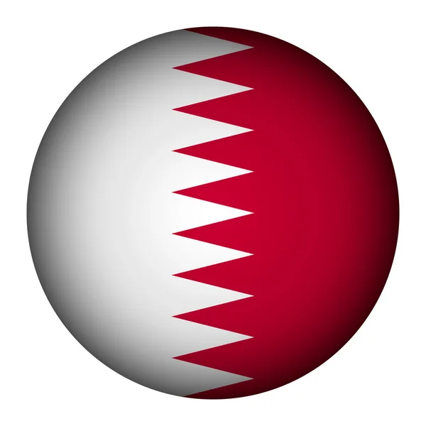 Qatar flag button. — Stock Vector