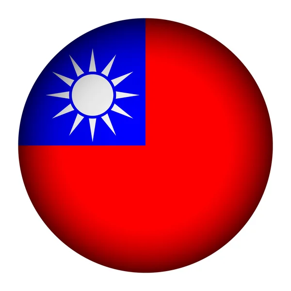 Republic of China flag button — Stock Vector