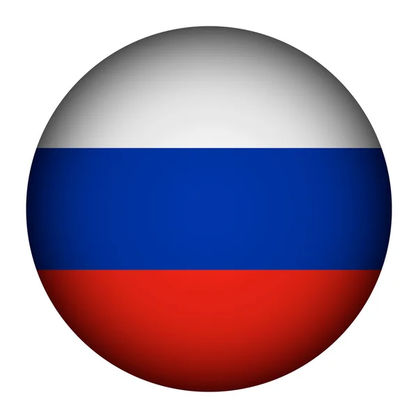 Botão bandeira da Rússia . — Vetor de Stock