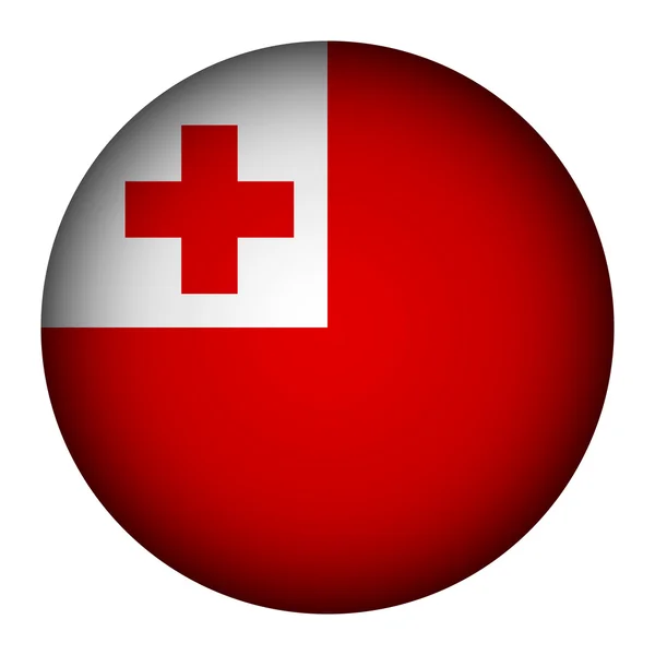 Прапор Тонги кнопки . — стоковий вектор