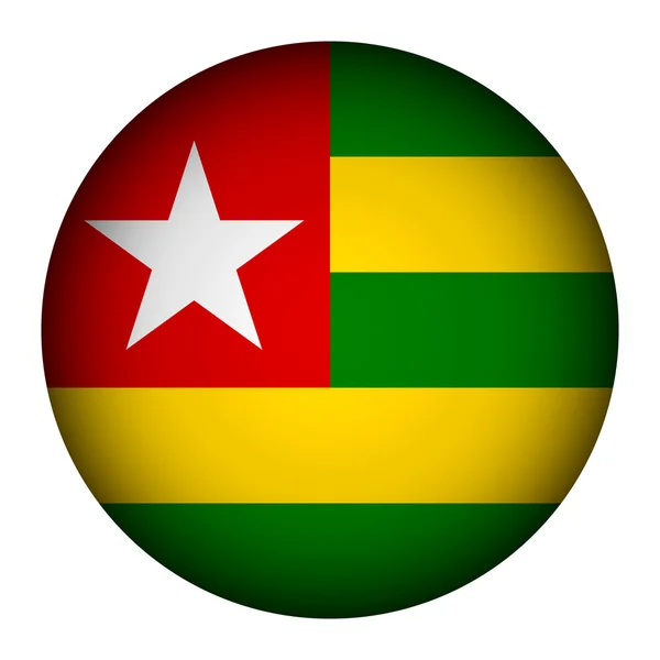 Botón bandera de Togo . — Vector de stock
