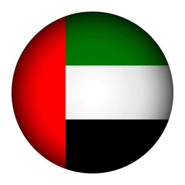 United Arab Emirates flag button — Stock Vector