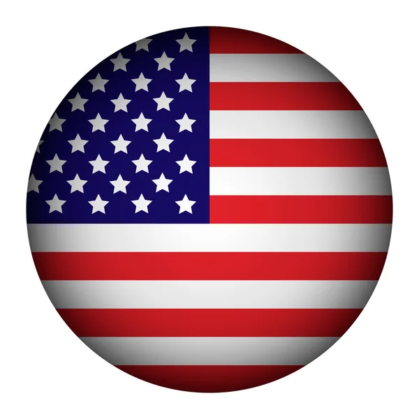 Usa vlag knop. — Stockvector