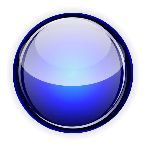 Blue glass button — Stock Vector